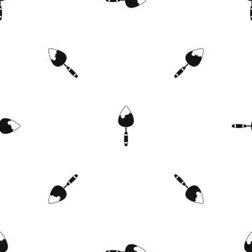 Construction trowel pattern seamless black Stock Illustration