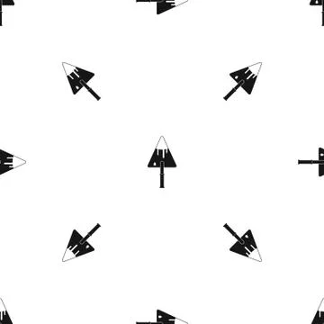 Construction trowel pattern seamless black 스톡 일러스트