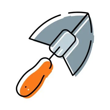Construction trowel tool for building and masonry work Ilustración de archivo