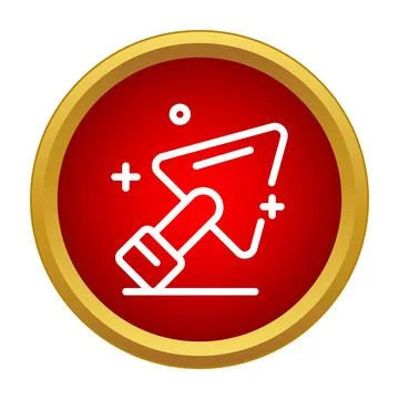 Construction trowel tool icon in red circle Stock Illustration