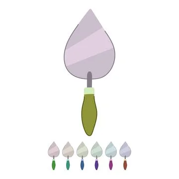 Construction trowel vector cartoon graphic Stock Illustration