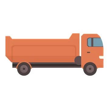 Construction truck icon cartoon vector. Tipper dump Stock Illustration