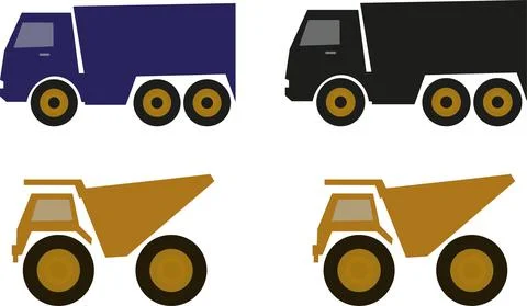 Construction truck icon vector isolated on white background Stock Illustration