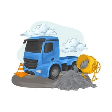 Construction Truck Illustration Illustration