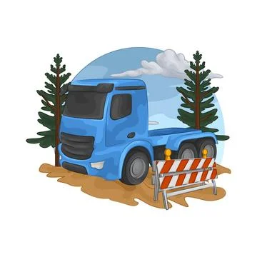 Construction Truck Illustration Illustration