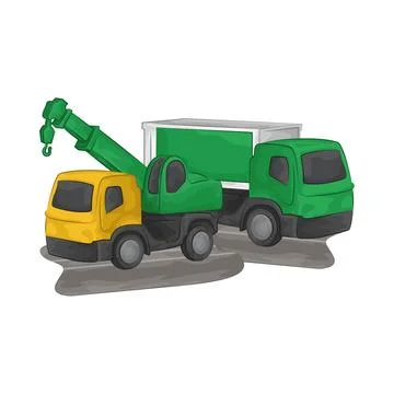 Construction Truck Illustration Illustration