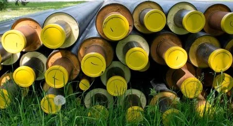 Construction tubes Foto stock