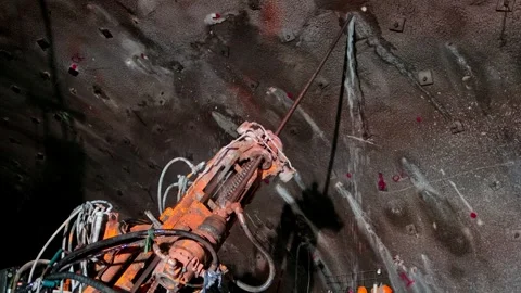 Construction Tunnel Drilling Stock Footage 336863708