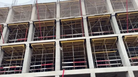 Construction underway of new floors Stock Footage 324712394