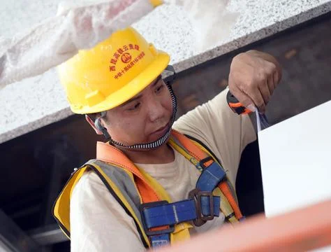 Construction is underway at stations on the Chongqing-Kunming high-speed rail Stock Photos