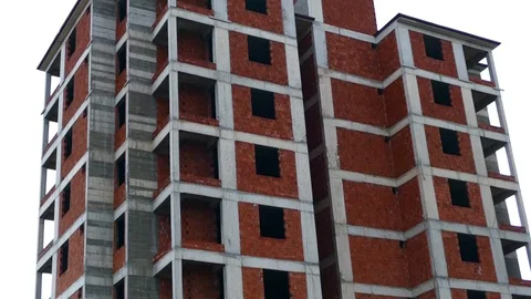 Construction of unfinished multi-storey building, 動画素材 104570310