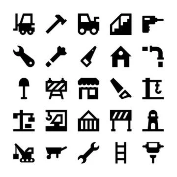 Construction Vector Icons Stock Illustration