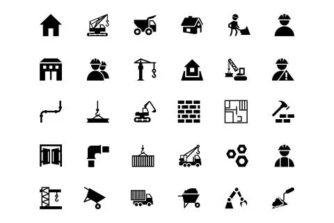 Construction Vector Icons Stock Illustration