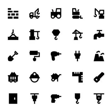 Construction Vector Icons Stock Illustration