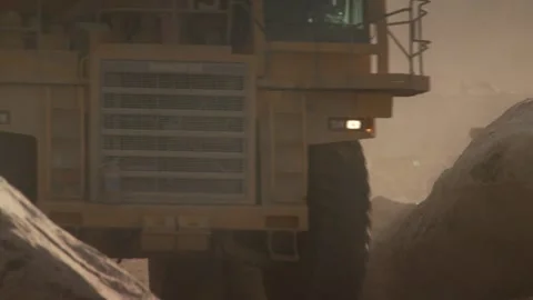 A construction vehicle approaching the camera Stock Footage 312400442