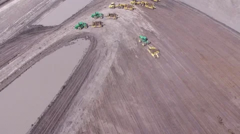 Construction Vehicle Flyover Stock Footage 66573965