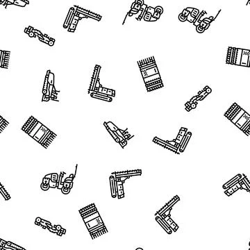 Construction vehicle heavy work seamless pattern vector 스톡 일러스트