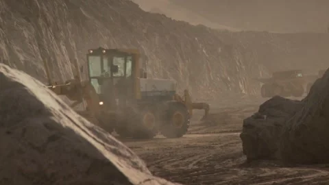 A construction vehicle on the mine Stock Footage 312400439