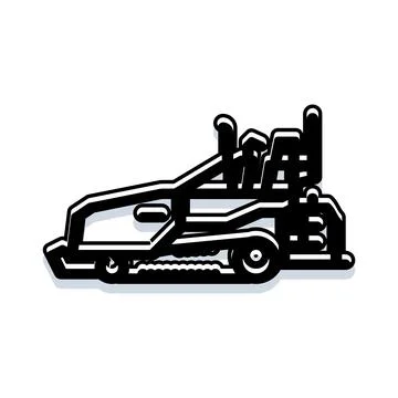 Construction vehicle preparing land for building development Ilustración de archivo