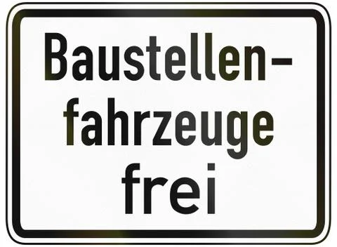 Construction Vehicles Allowed Stock Illustration