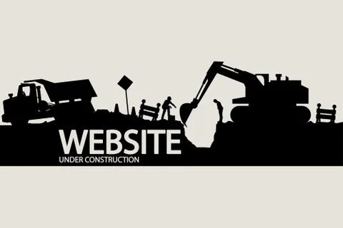 Construction vehicles and workers Stock Illustration