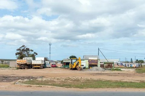 Construction vehicles in Bredasdorp Stock Photos