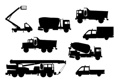 Construction vehicles Stock Illustration