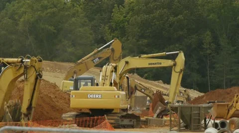 Construction Vehicles Timelapse 動画素材 11140168