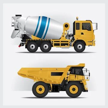 Construction Vehicles Vector Illustration Stock Illustration