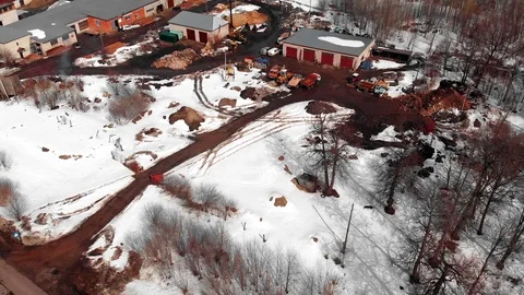 Construction village, aerial survey Stock-Footage 106918162
