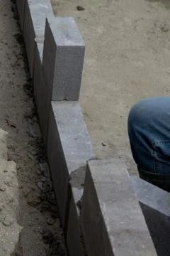 Construction of a Wall Stock Photos