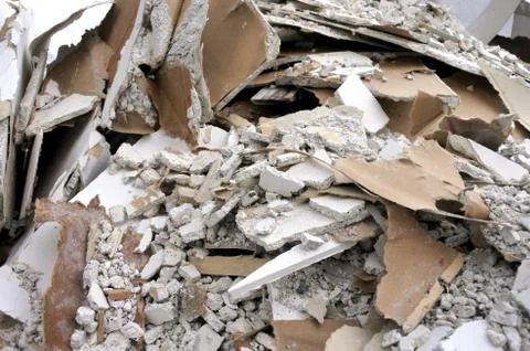 Construction waste background Foto stock