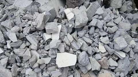 Construction Waste Cement Blocks Stock Footage 327508854