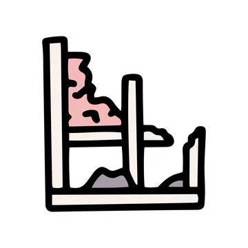 Construction waste color vector doodle simple icon Ilustración de archivo