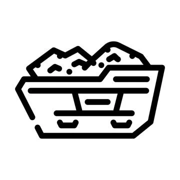 Construction waste container line icon vector illustration Stock Illustration