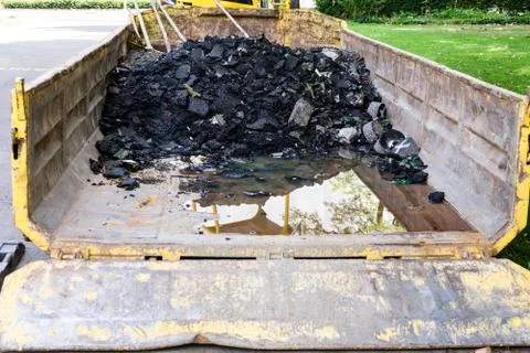 Construction waste in a skip Stock Photos