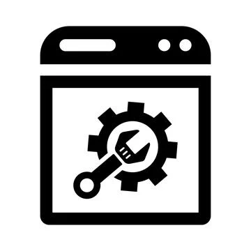Construction, website icon. Black vector graphics. Stock Illustration