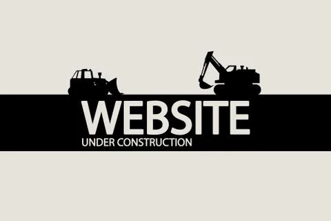 Construction website vehicles silhouette Stock Illustration