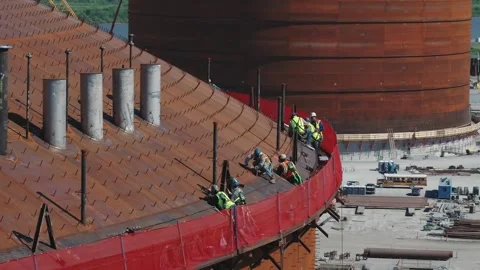 Construction Welding Roof 스톡 동영상 139238352