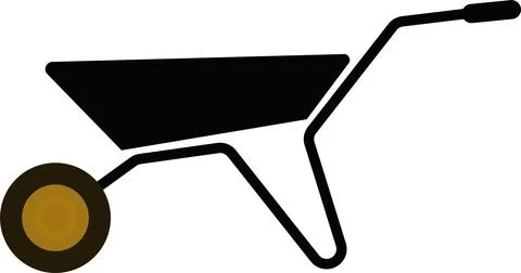 Construction wheelbarrow icon vector illustration Stock Illustration