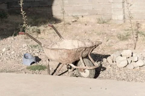 Construction wheelbarrow Stock Photos