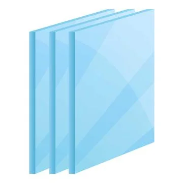 Construction window glass icon, cartoon style Ilustración de archivo