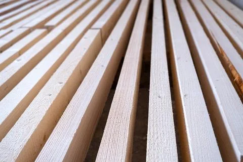 Construction wood laths, parallel arrangement for frame, decorating, repair.. 写真素材