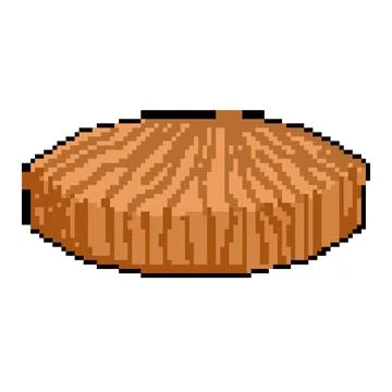 Construction wood platform pixel art vector illustration Stock Illustration