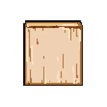 Construction wooden blocks pixel art vector illustration Stock Illustration