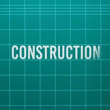 Construction word on cutting mat Stock Photos