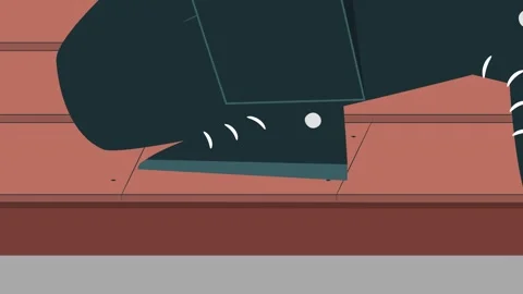 Construction work accident 4k animation 4k Stock Footage 251927146