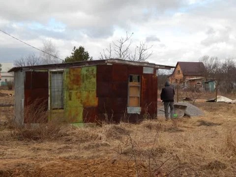 Construction work and tools on the garden Stock Photos