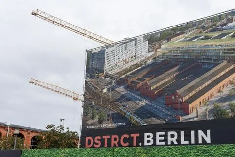 Construction work in Berlin Stock Photos