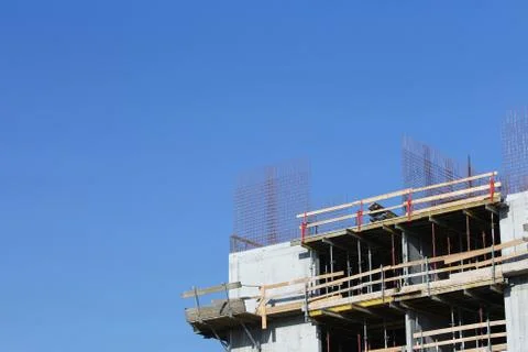 Construction work on building Stock Photos
